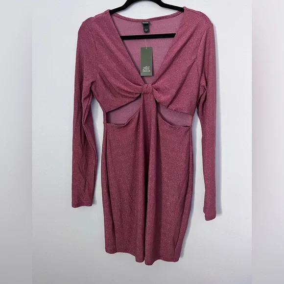 wild fable | Dresses | Womens Long Sleeve Cut Out Lurex Bodycon Dress Wild  Fable | Poshmark